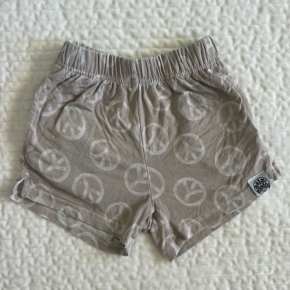 Salty Shreds peace sign soft shorts